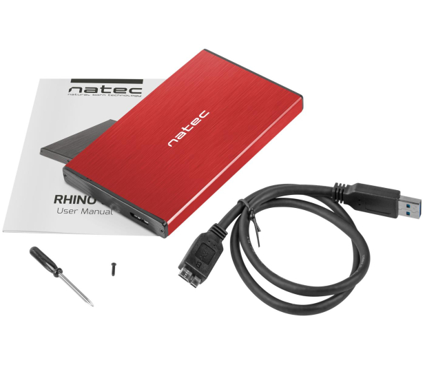 NATEC RHINO GO SATA 2.5" USB 3.0 Czerwona NKZ-1279 - 682348 - zdjęcie 5